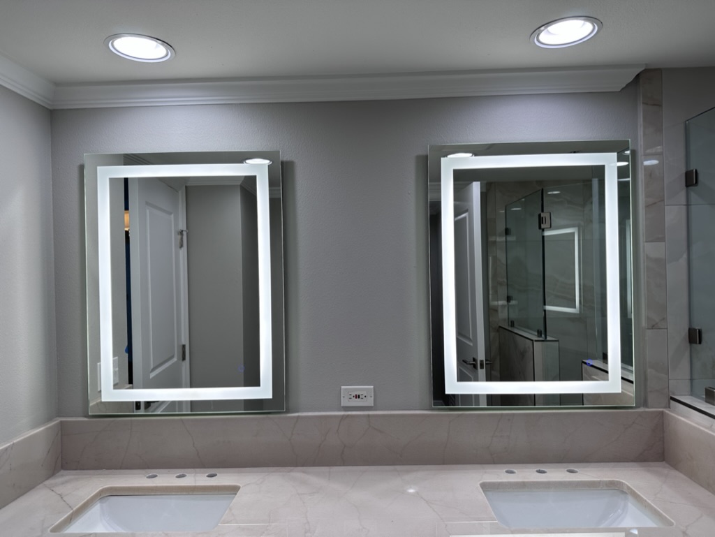 Lighted Mirror Installation in Portfolio Beach, Pensacola, FL